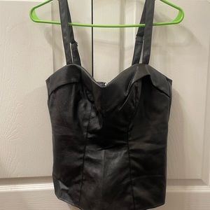 Vixen Maneater Top in Vegan Leather, Medium